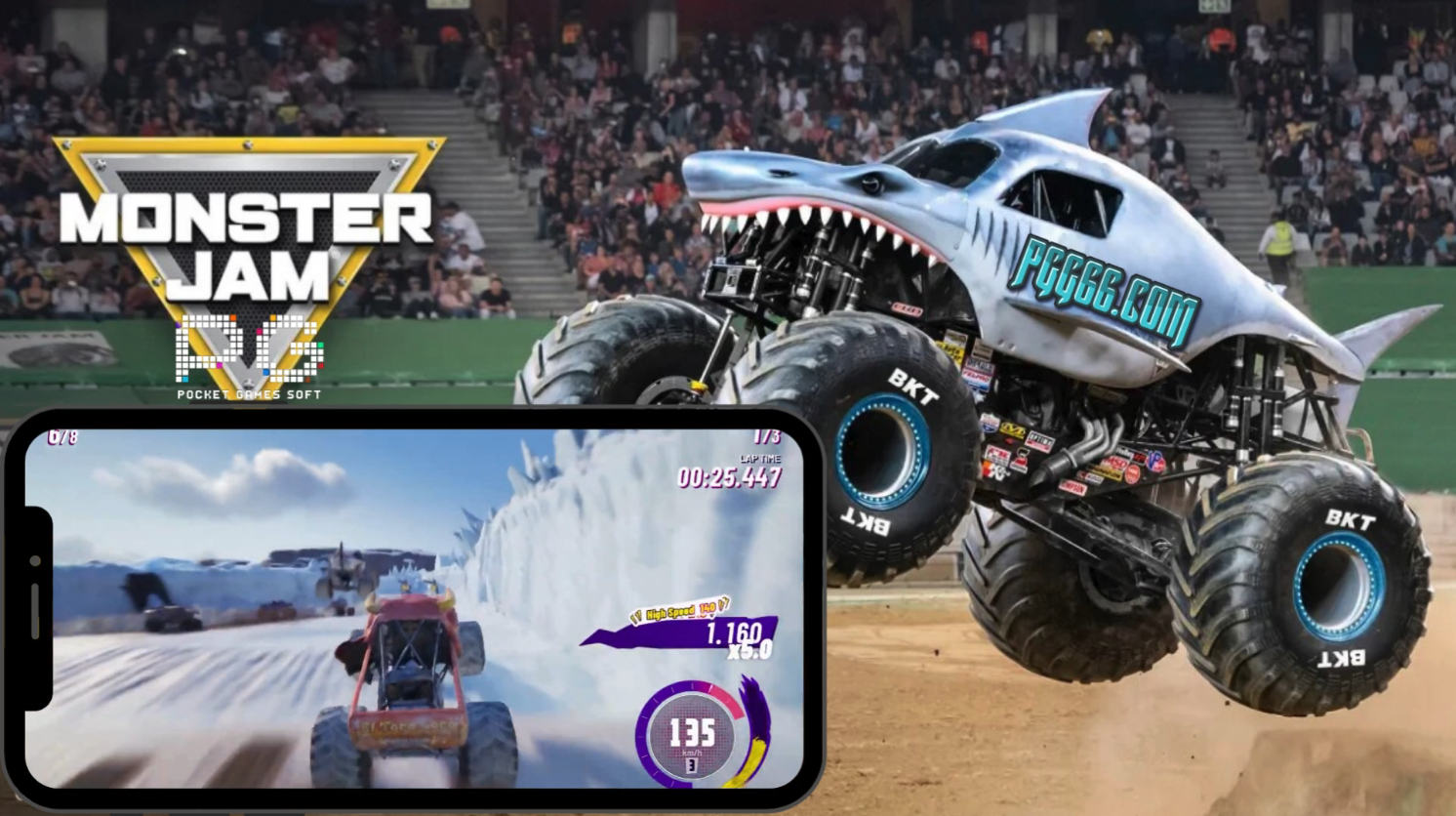 跨平台PG大脚车竞速游戏乐趣:《Monster Jam Showdown》2024年将登陆